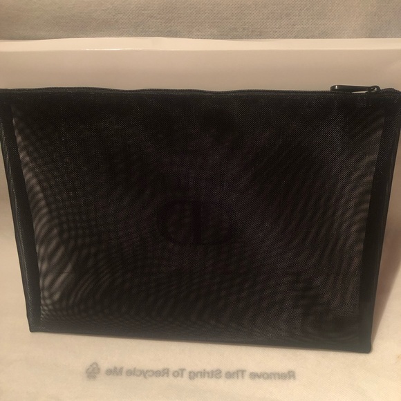NWT in box Christian Dior black sheer embroidered pouch/clutch - Picture 5 of 5